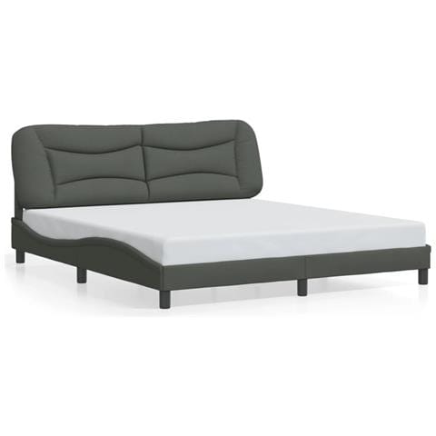 Giroletto senza Materasso Grigio Scuro 180x200 cm Tessuto - Foto 1