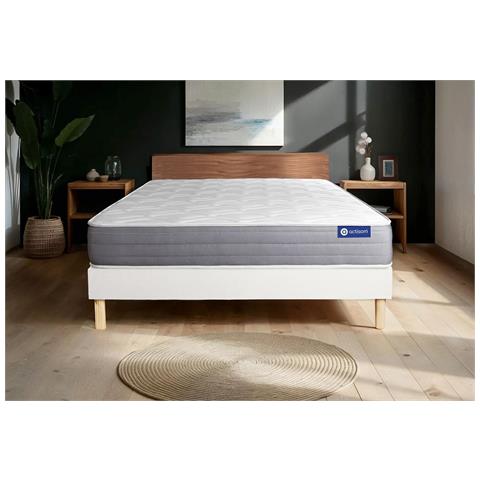 Kit Rete E Materasso Matrimoniale Actiflex Dream 140x200cm - Spessore : 22cm - Molle Insacchettate E Memory Foam - Moderatamente Rigido - Foto 1
