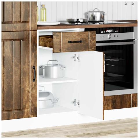 Base da Cucina Lucca Rovere Fumo in Legno Multistrato - Foto 2