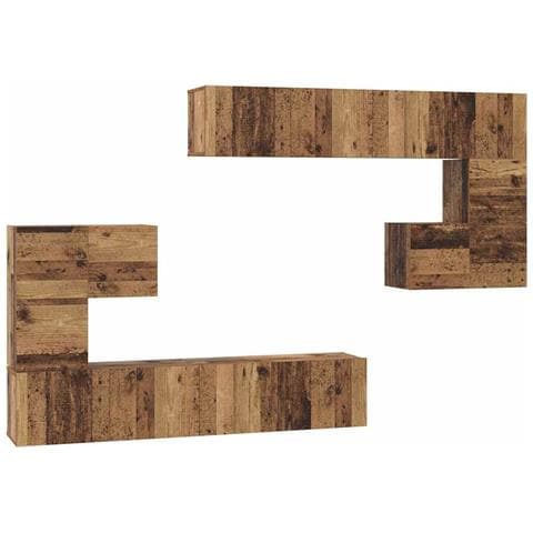 Set mobile TV 8 pcs Legno vecchio Media 30.5 x 30 x 30 cm - Foto 1