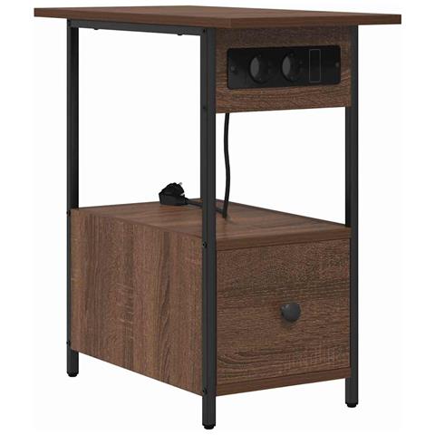 Armadio da Notte con cassetto Rovere marrone 60 x 30 x 61 cm - Foto 1