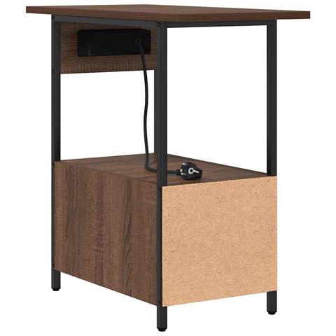 Armadio da Notte con cassetto Rovere marrone 60 x 30 x 61 cm - Foto 9