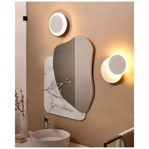Set Di 2 Lampade Da Parete Semnon Led Metallo Bianco - Foto 1