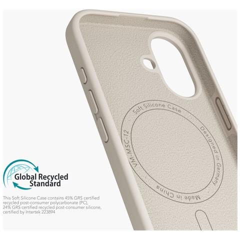 Soft Silicone Case custodia per cellulare 17 cm (6.7") Cover Crema - Foto 2