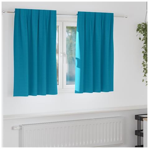 Tende con tende 2 pcs Turchese Poliestere - Foto 2