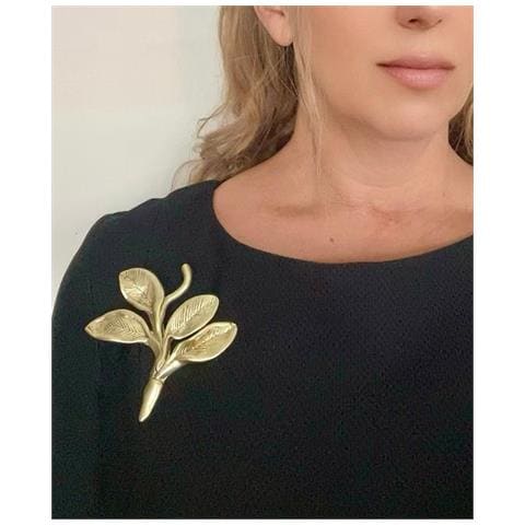 Spilla Rebirth In Placcatura Oro ottone Vintage Design - Foto 4