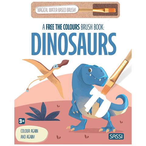 Dinosaurs. A free the colours brush book. Ediz. illustrata. Con magical water-based brush - Foto 1