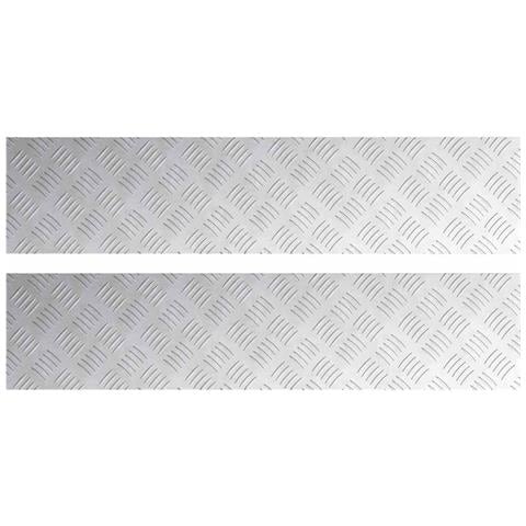 Dischi Quadrati 2 pcs Argento 90 x 20 cm Alluminio - Foto 1