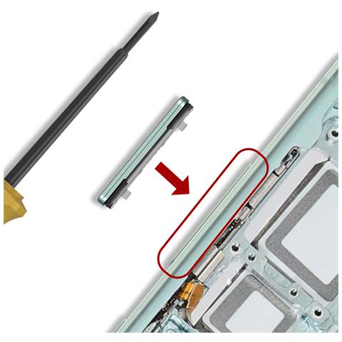 Pulsante Volume Originale Per Galaxy S25 / S25 Plus Service Pack, Verde Acqua - Foto 2