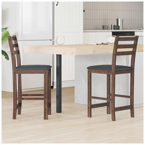 Sedie da pranzo 2 pcs Marrone Chiaro 40 x 47,5 x 99,5 cm - Foto 2