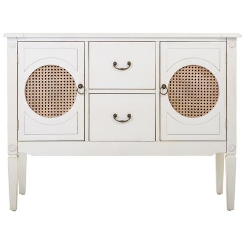 Mobile Da Ingresso In Legno Con Griglie Bianche 106x40x78h - Foto 2