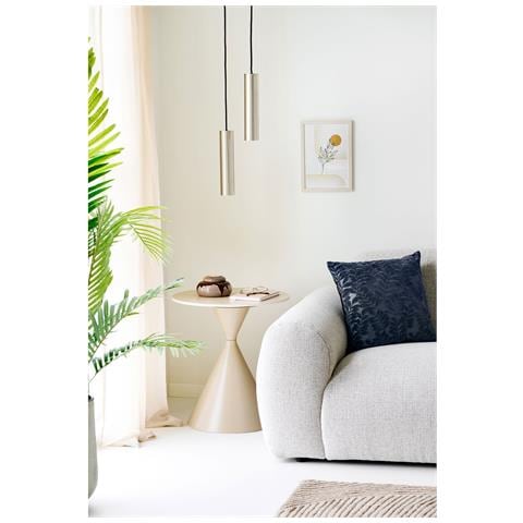 Cuscino Yona Blu Con Motivo Foglie In Rilievo 45×45 Cm - Foto 4