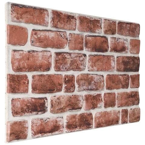 Pannelli da parete 10 pcs Marrone scuro e Bianco 100 x 50 cm - Foto 1