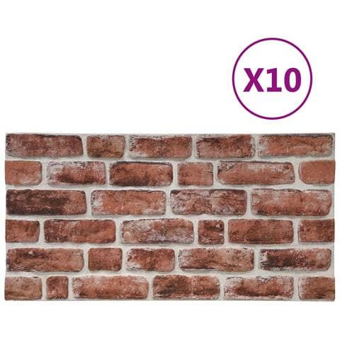 Pannelli da parete 10 pcs Marrone scuro e Bianco 100 x 50 cm - Foto 2