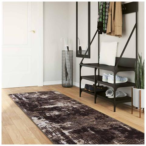 Runner Tappeto MARSA Nero 80 x 450 cm Poliestere e PVC - Foto 2