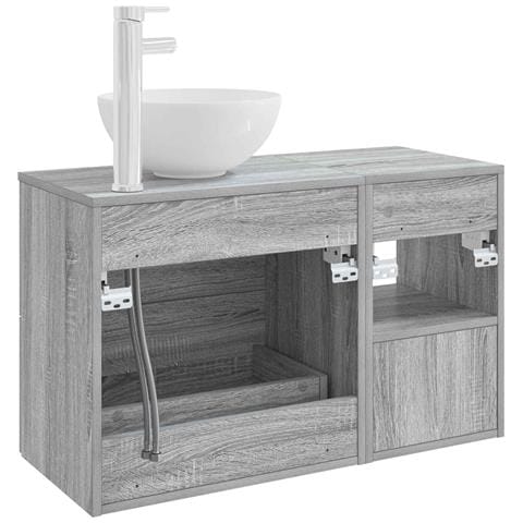 Set di mobili per il bagno 2 pcs Sonoma grigio - Foto 2
