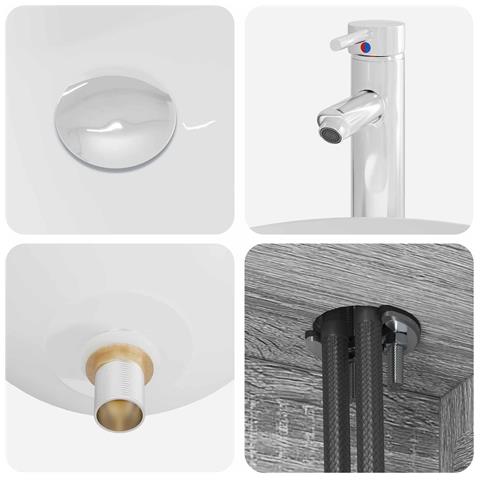 Set di mobili per il bagno 2 pcs Sonoma grigio - Foto 8