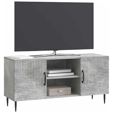 Mobile TV Grigio Cemento 102 x 34,5 x 50 cm - Foto 2