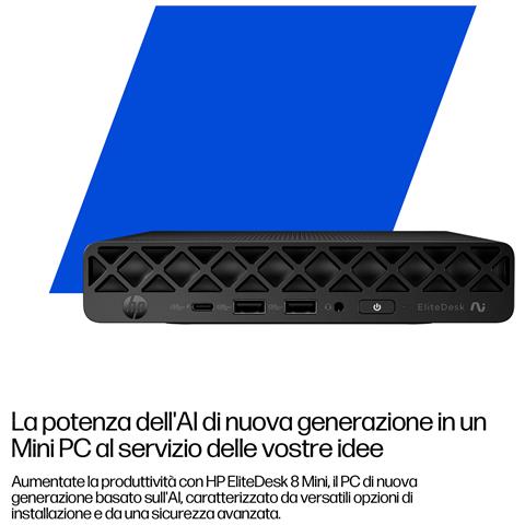 EliteDesk 8 Mini G1a Desktop Next Gen AI PC Wolf Pro Security Edition Copilot+ PC AMD Ryzen AI 5 340 32 GB DDR5-SDRAM 512 GB SSD Windows 11 Pro Mini PC - Foto 2