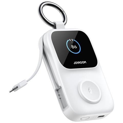 Power Bank Da 5000 Mah Con Ricarica Wireless Per Orologi, Bianco - Foto 1