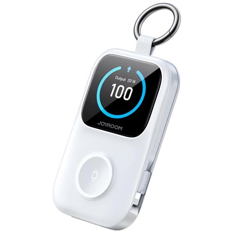 Power Bank Da 5000 Mah Con Ricarica Wireless Per Orologi, Bianco - Foto 2
