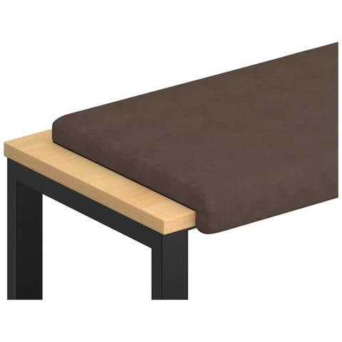 Cuscino per panchina Microfibra Marrone Profondità 35 cm - Foto 1