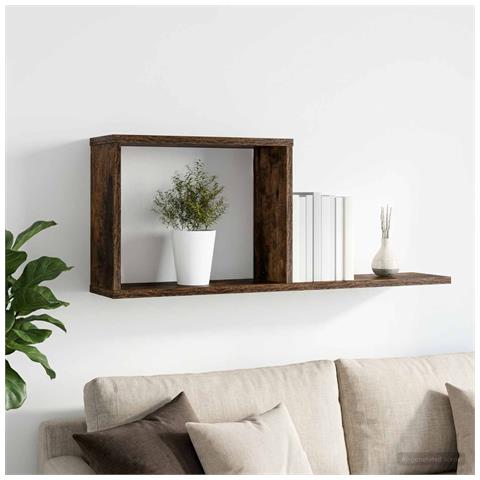 Scaffali flottanti Rovere Fumo 80 x 15 x 30 cm - Foto 2