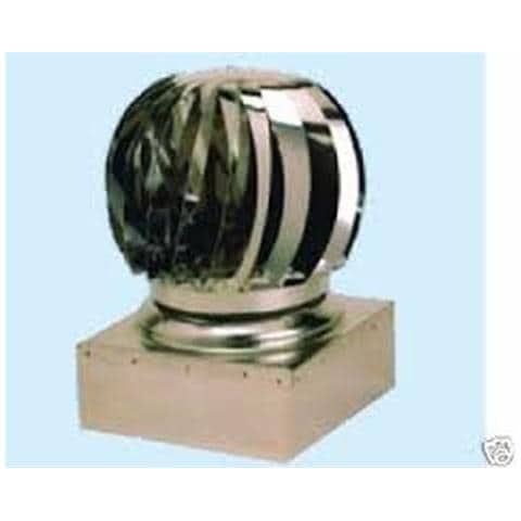 Fumaiolo ventolino quadro 42x42 cm sfera in acciaio inox con cuscinetti - Foto 2