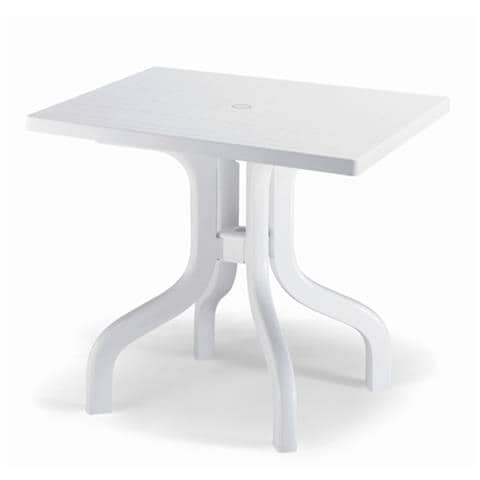 Tavolo Ribalto Contact Bianco in Resina 80x80 cm - Foto 1