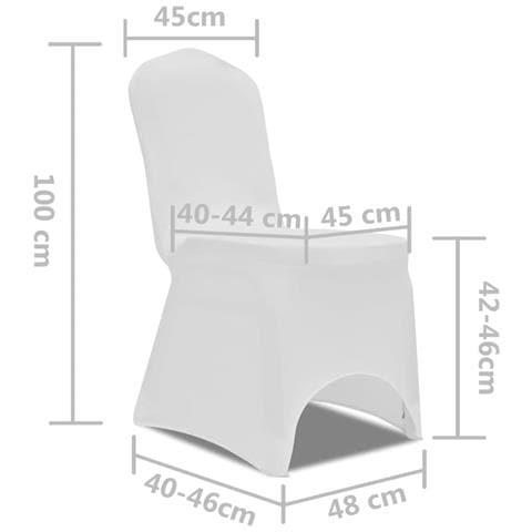Set 4 Pz Fodera Elastica Per Sedie Bianca - Foto 2