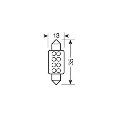 da 10mmx36mm Mega-brite 8 Led Blue - Foto 2