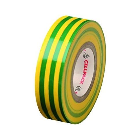 Nastro Isolante Giallo / verde In Pvc 0.15mm X 19mm X 25m 145796 - Foto 1