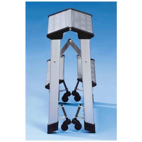 215 1 Scala Pieghevole Argento Scala - Foto 2