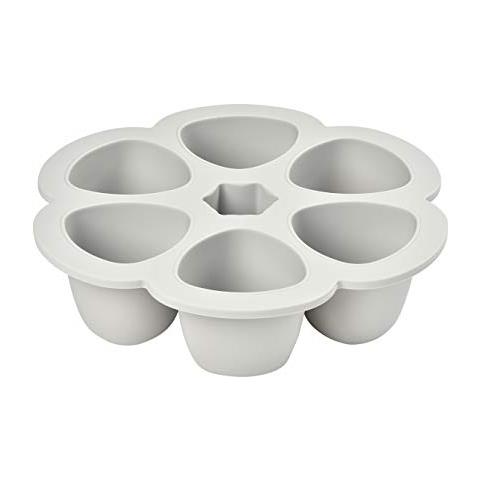 Béaba Multiporzioni In Silicone, Resistenza Termica Forno All'e Microwaver 6 Questo Indipendenti, Coperchio Ermetico, Made In France, 6 X 150 Ml Luce Mist - Foto 2