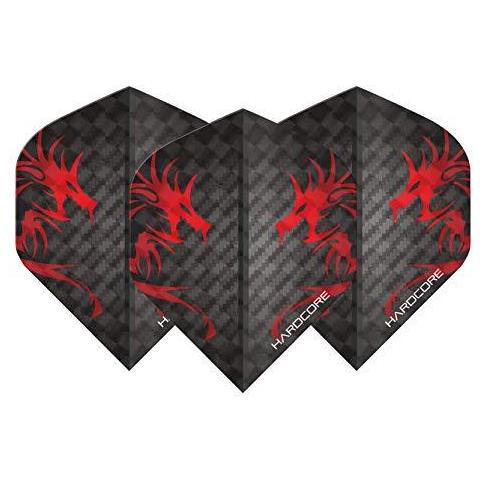 Hardcore Xt 2d Olografico Del Drago Di Forte Spessore Standard Dart Voli - 3 Set Per Confezione (9 Dart Voli In Totale)  - Foto 2