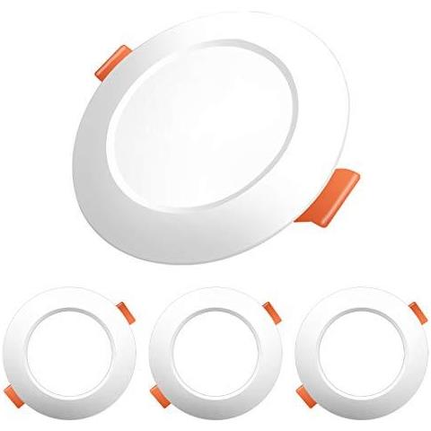 Led Ha Messo Le Luci Di Soffitto 8w Rotonde Downlights Montaggio A Soffitto Lampade Cut 65-45mm 800lm Bianco Luce Diurna 5700k 4 Pack - Foto 1