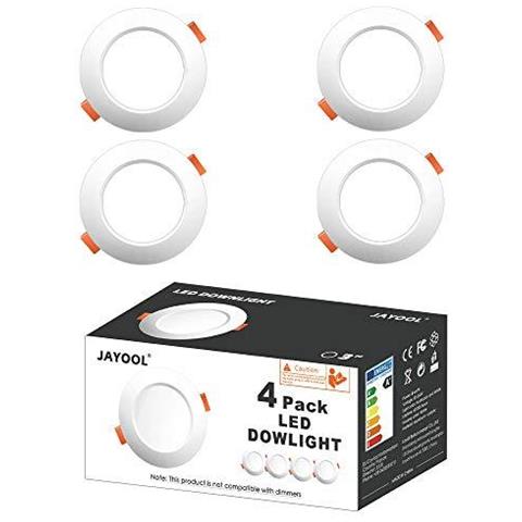 Led Ha Messo Le Luci Di Soffitto 8w Rotonde Downlights Montaggio A Soffitto Lampade Cut 65-45mm 800lm Bianco Luce Diurna 5700k 4 Pack - Foto 4