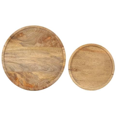 Set Tavolini Da Salotto 2 Pz Legno Massello Di Mango E Acciaio - Foto 2