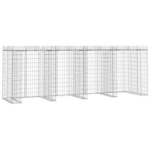 Parete Gabbioni Bidone Spazzatura 350x91x120 Cm Ferro Zincato - Foto 1