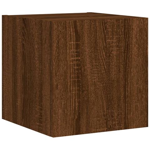 Mobile Tv A Parete Con Luci Led Rovere Marrone 30,5x35x30 Cm - Foto 3