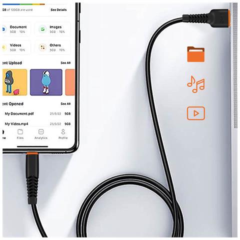 Cavo Da Usb A Lightning Ricarica 20w 3 Metri Per Iphone Ipad, Nero - Foto 5