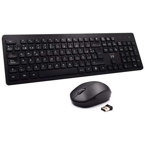 Tastiera e Mouse Wireless 8054392616846  (Layout Spagnolo) Colore Nero - Foto 1