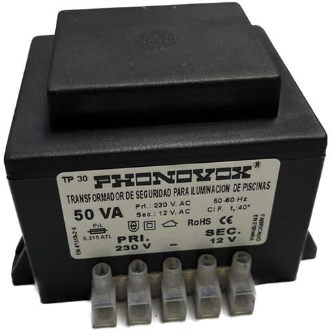 Trasformatore Di Sicurezza Per L'illuminazione Delle Piscine Tp31050 50 Va 12 V 230 V 50-60 Hz 9,8 X 7,9 X 6,4 Cm - Foto 1