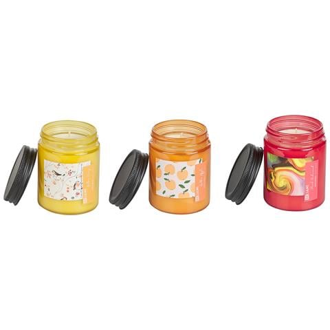 Set Di 3 Candele Profumate Cera Di Soia Pesca /bacche Gialle /mela Dorata Fruity Bloom - Foto 2