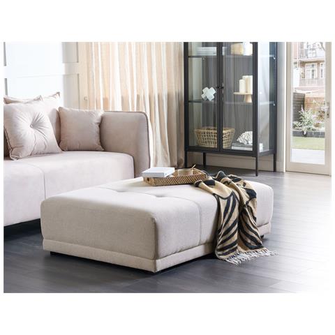 Ottomano Tessuto Beige Torpo - Foto 1