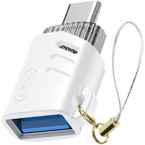 Adattatore Otg Da Usb Femmina A Usb-c Maschio Compatto, Bianco - Foto 1