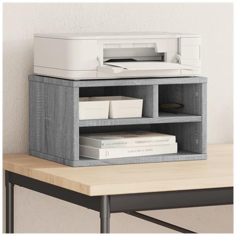 Supporto Stampante Grigio Sonoma 40x32x22,5cm Legno Multistrato - Foto 1