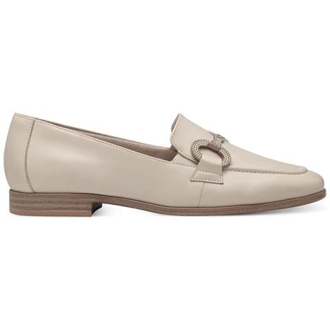 Ivory Casual Closed Loafers Mocassino Pelle Scarpe Donna Beige Eu 36, 1-24217-42 418 - Foto 2