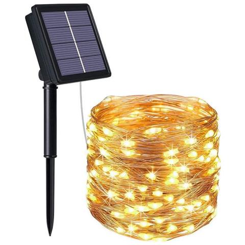 Striscia LED 100 10Mt Luce Calda Solare - Foto 1