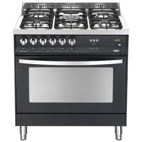 Cucina Elettrica PNMG86MFT /C 5 Fuochi a Gas con Forno Elettrico Multifunzione Classe A Dimensioni 80 cm Colore Nero - Foto 1